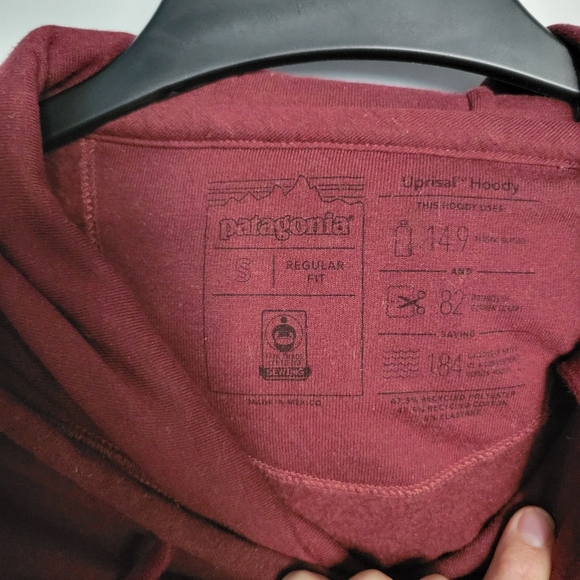 PATAGONIA Pastel P-6 Uprisal Hoodie Sweatshirt Size Small Womens Plum 39557 - Picture 6 of 9